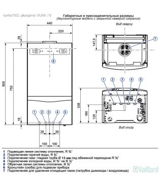 Газовый настенный котел Vaillant turboTEC pro VUW 242/5-3