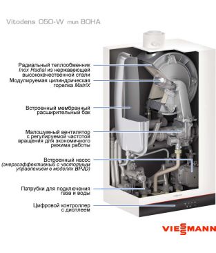 Настенный конденсационный котел Viessmann Vitodens 050-W тип B0HA/B0KA