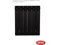 Биметаллический радиатор Rifar Monolit 500 12 секций Антрацит RAL 9005 (черный)