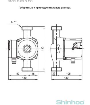 Циркуляционные насосы для горячего водоснабжения Shinhoo BASIC N