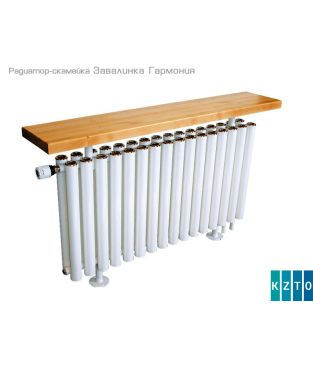 Радиатор-скамейка КЗТО Завалинка Гармония 2-300-24 цвет белый доска №3