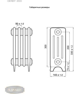 Чугунные радиаторы РАДИМАКС DERBY 200