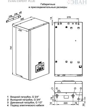 Электрические котлы EVAN EXPERT PLUS