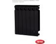 Биметаллический радиатор Rifar Monolit 500 8 секций Антрацит RAL 9005 (черный)