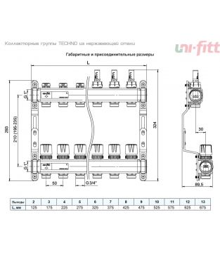 Коллекторная группа Uni-fitt TECHNO 1
