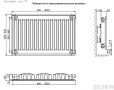 Стальной панельный радиатор Elsen Kompakt тип 11 ERK, 500×2400