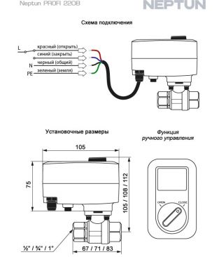 Краны с электроприводом Neptun PROFI