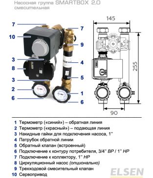 Насосные группы смесительные Elsen SMARTBOX 2.0 (DN 20)