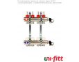 Коллекторная группа Uni-fitt серии 440I, 1", с расходомерами и термостатическими вентилями, 13 отводов 3/4" EK (латунь)