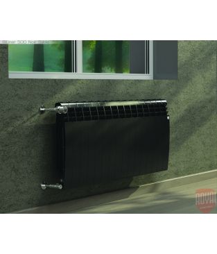 Биметаллический дизайн-радиатор Royal Thermo BiLiner 500 Noir Sable 12 секций (черный графитовый)