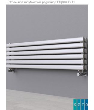 Стальной трубчатый радиатор КЗТО Ellipse S H 1-1750-9 цвет белый