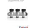 Коллектор с регулировочными клапанами Varmega VMMM03-C05153, 3/4", на 3 выхода 3/4" EK, хромированный